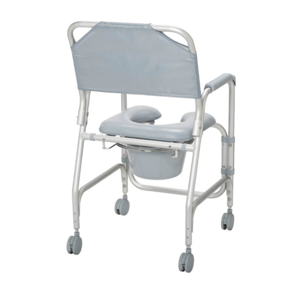 Aluminum Shower Chair and Commode with Casters