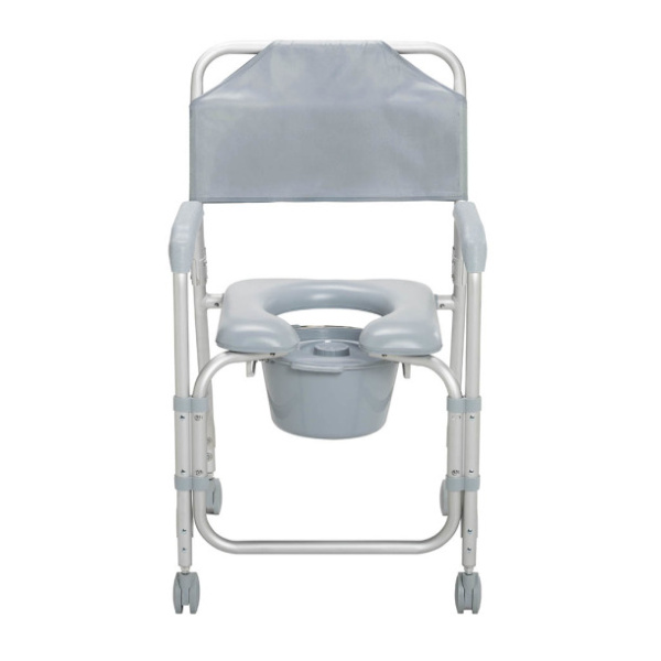 Aluminum Shower Chair and Commode with Casters