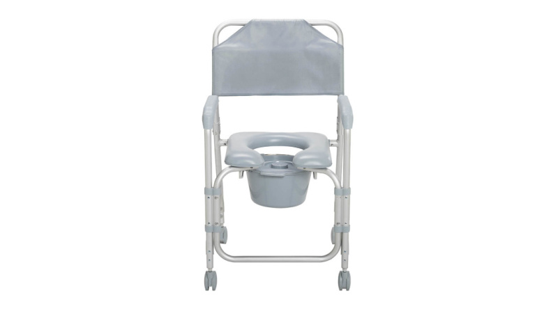 Aluminum Shower Chair and Commode with Casters