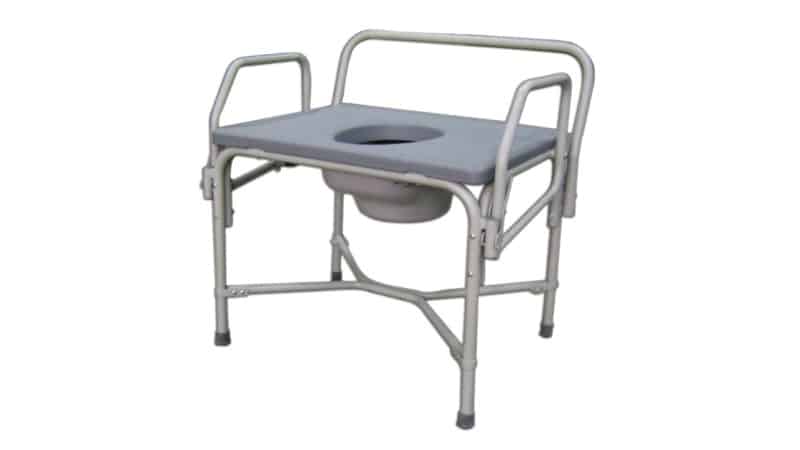 COMMODE, DROP ARM, 850LBS CAP