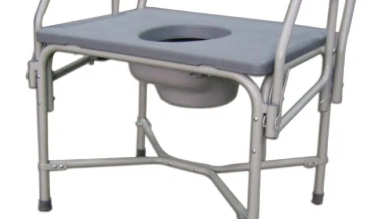 COMMODE, DROP ARM, 850LBS CAP