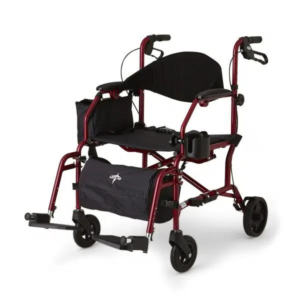 TRANSLATOR,ROLLATOR/TRANSPORT CHAIR,RED