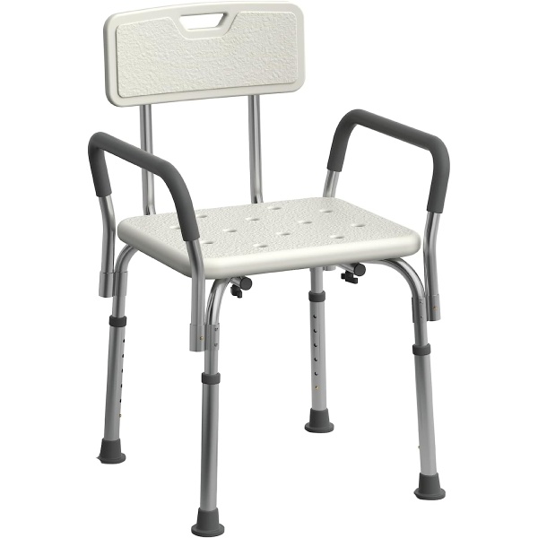 Medline Shower Chair Bath Seat with Padded Armrests and Back