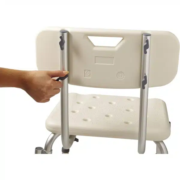 Medline Shower Chair Bath Seat with Padded Armrests and Back