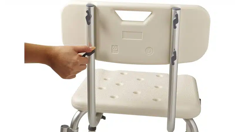 Medline Shower Chair Bath Seat with Padded Armrests and Back