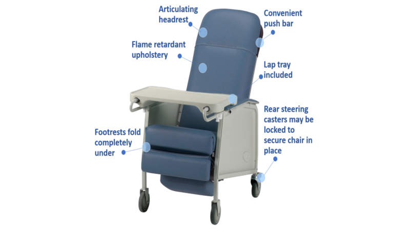 Three Position Hospital Recliner (Pre-owned)