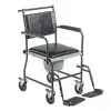 Upholstered Drop Arm Wheeled Commode