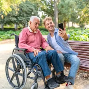 Man on wheelchair