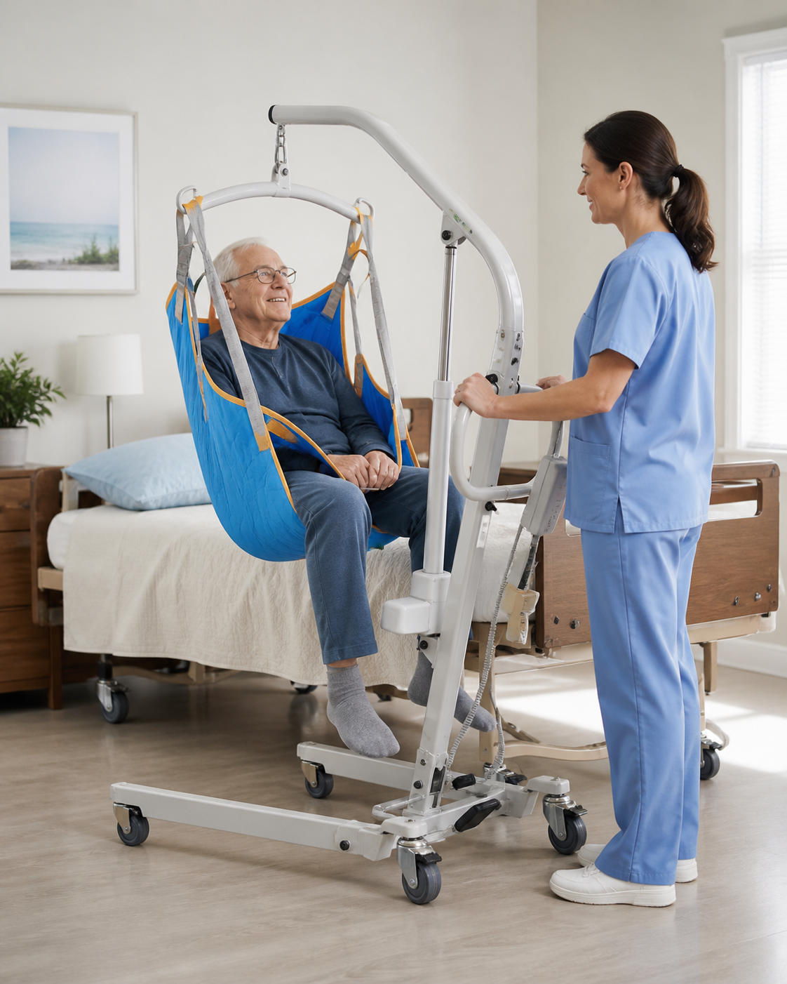 Transfer slings and accessories for patient lifts and transfer equipment