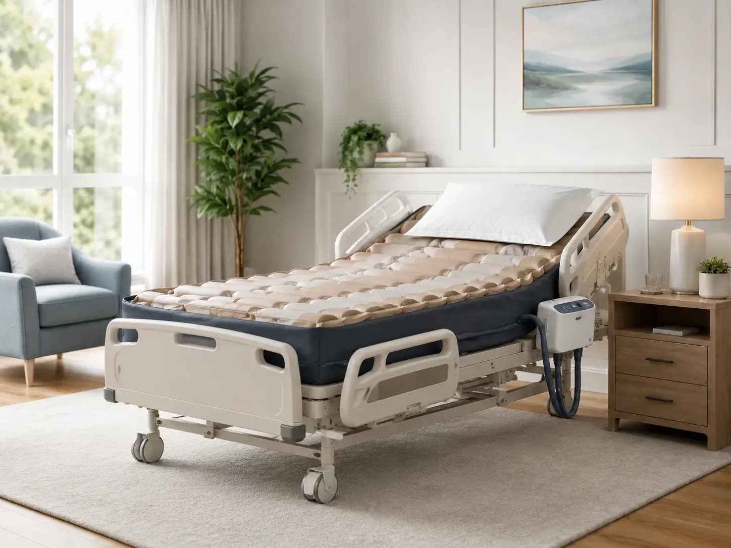 Air mattress rental for pressure relief and skin protection
