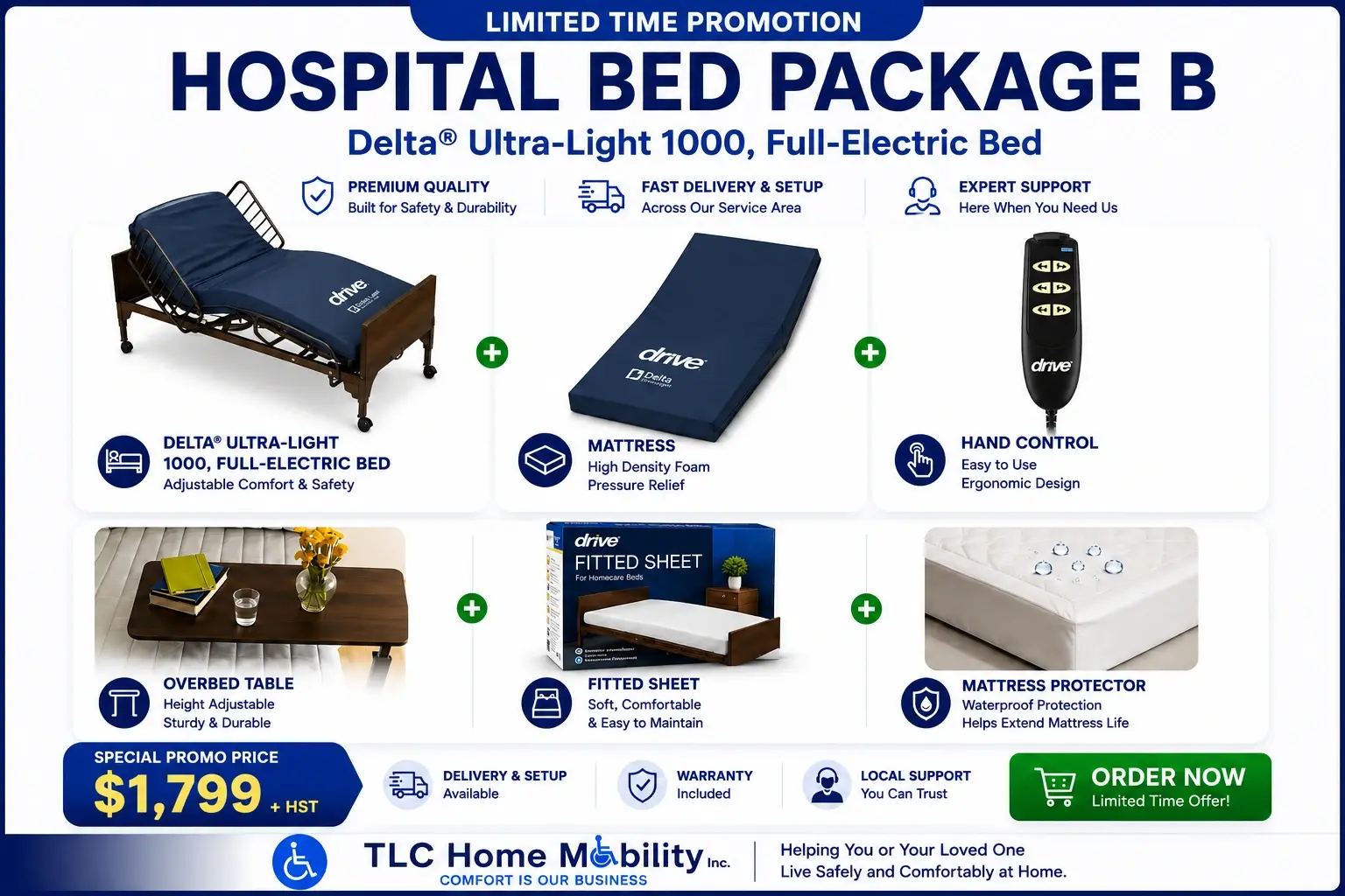 Drive hospital bed package promotion