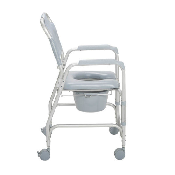 Aluminum Shower Chair and Commode with Casters