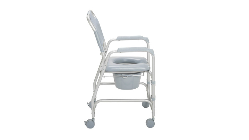 Aluminum Shower Chair and Commode with Casters