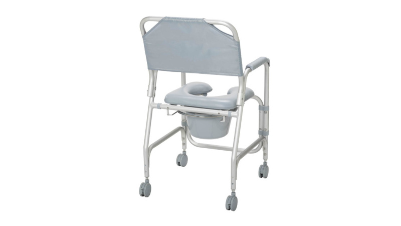 Aluminum Shower Chair and Commode with Casters