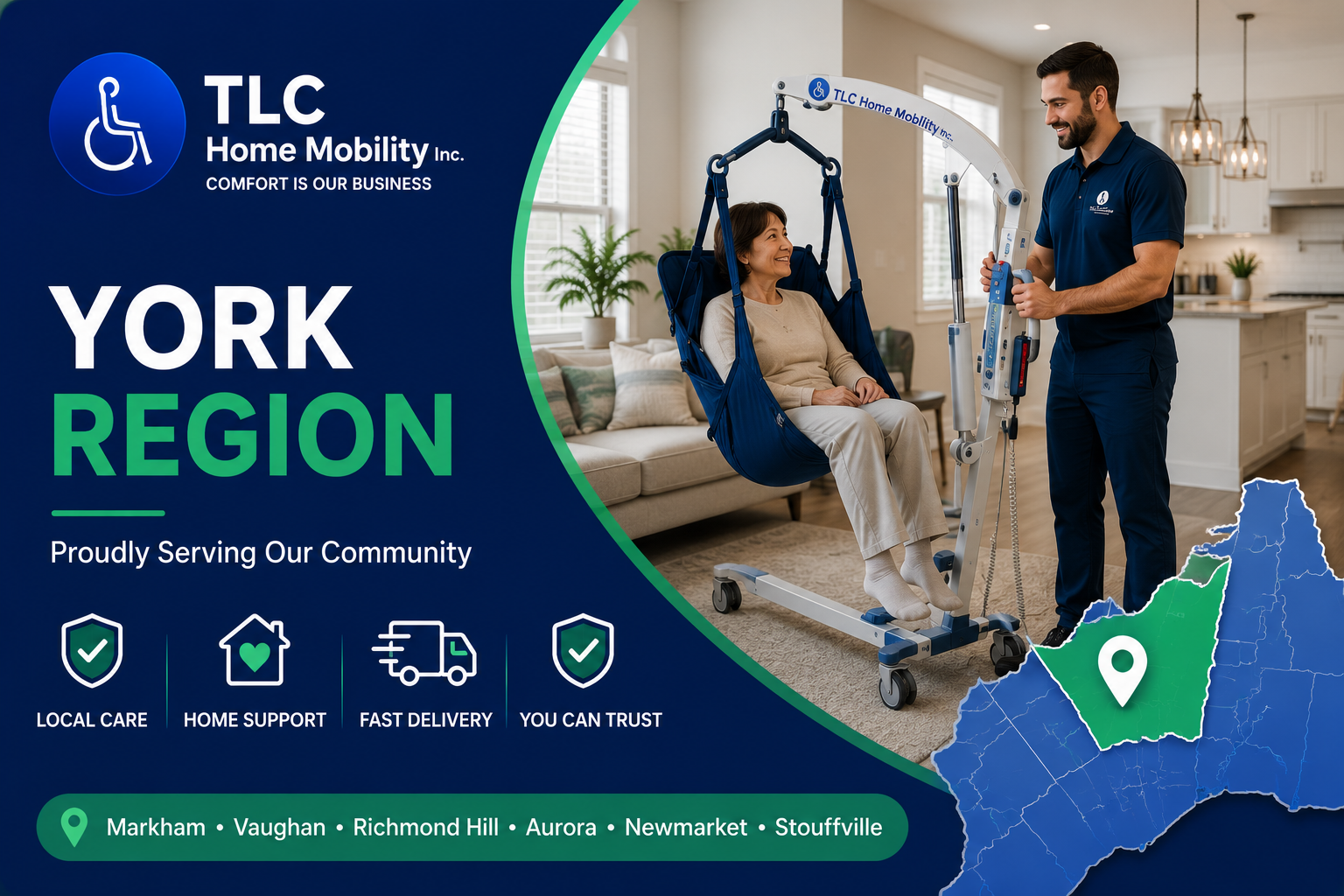 TLC service areas image for York Region